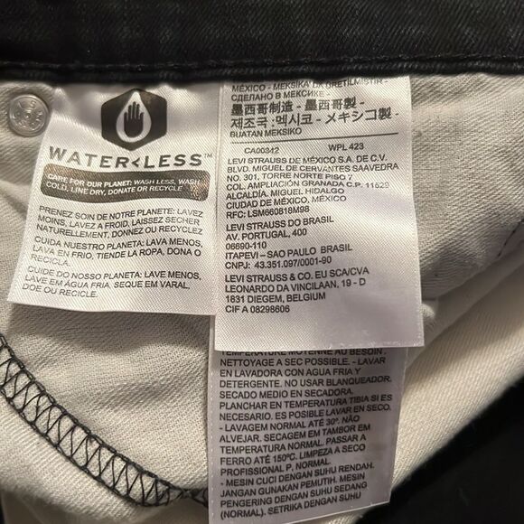 Men’s Levi’s 502 Black Taper Jeans Size 36x34 - Picture 7 of 8